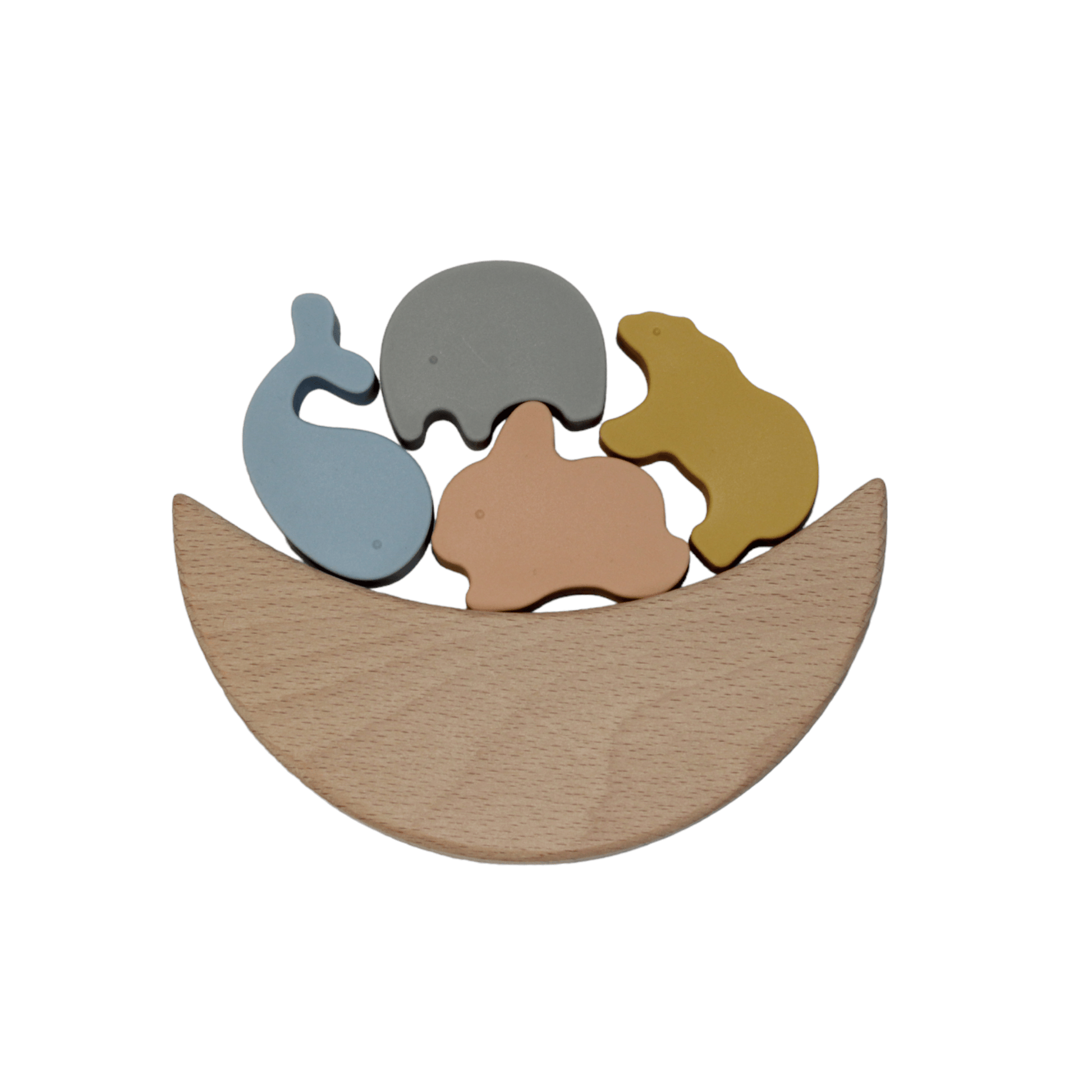 Animals Under The Moon Wooden Toy Set - Liraandco