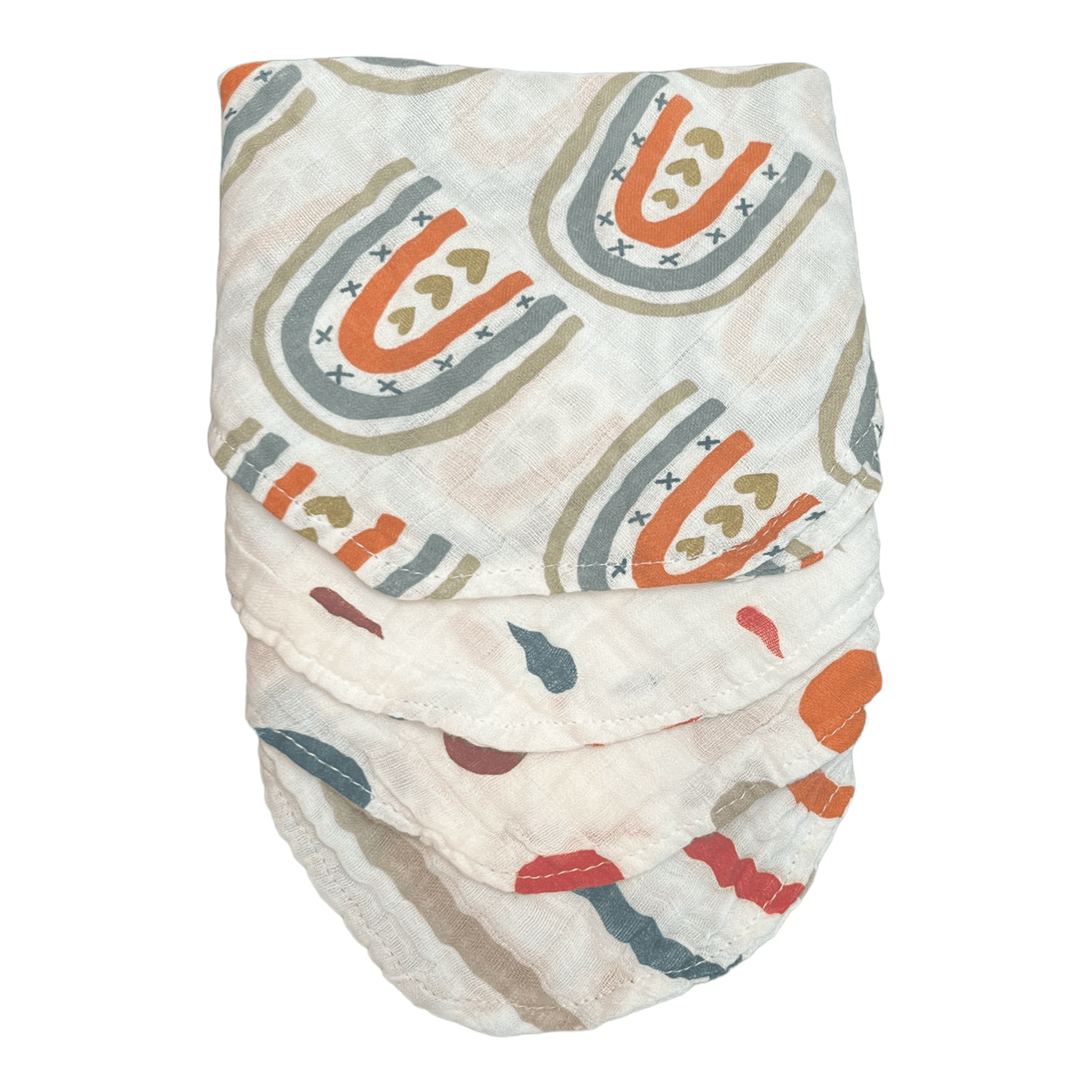 Blissful Rainbow Muslin Scarf Bib Set 4pcs - Liraandco